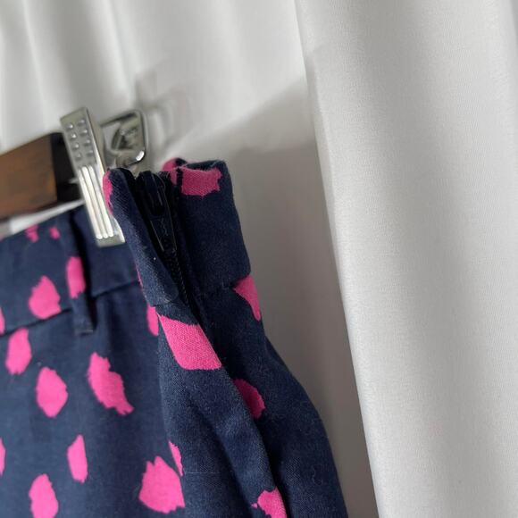 H & M women's slacks pants trousers chinos women's 14 blue navy pink fuchsia - Picture 3 of 12